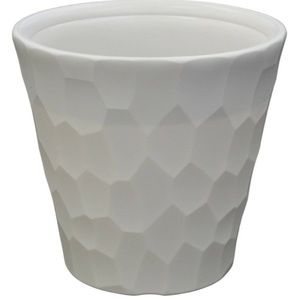 White Ceramic Crackled Texture Flower Pot Vase